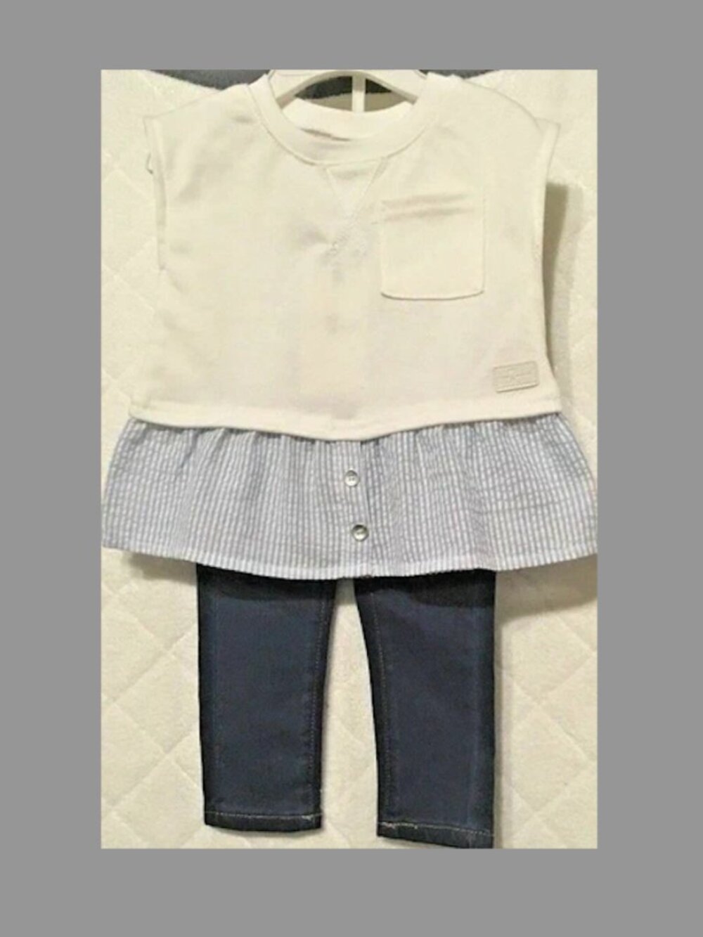 7 For All Mankind Baby Girls 2PC Jeans Set